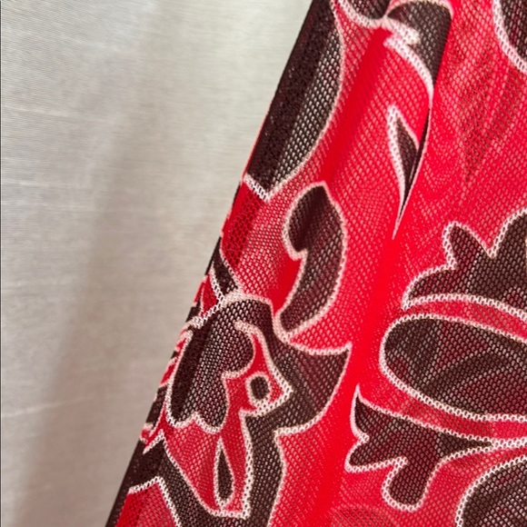 Vintage 90’s Floral Red Women's Pants - Picture 6 of 7